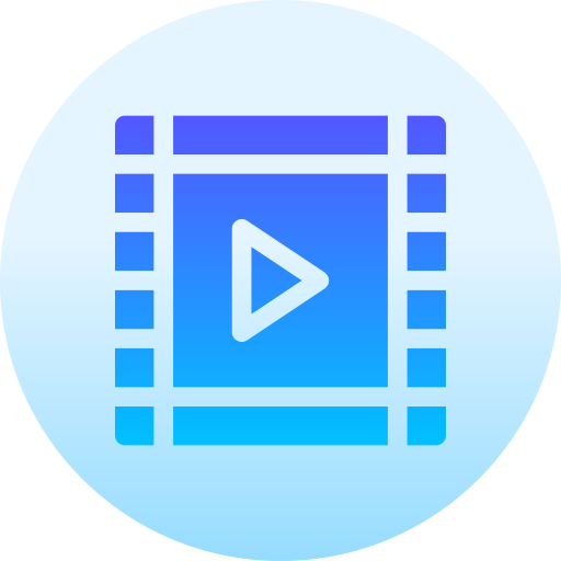 Video Basic Gradient Circular icon