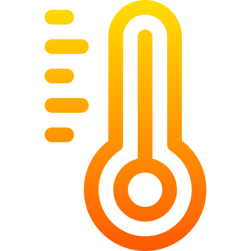 temperatura Basic Gradient Lineal color Ícone