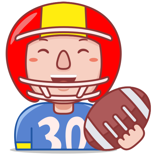 American football player Generic Outline Color icon