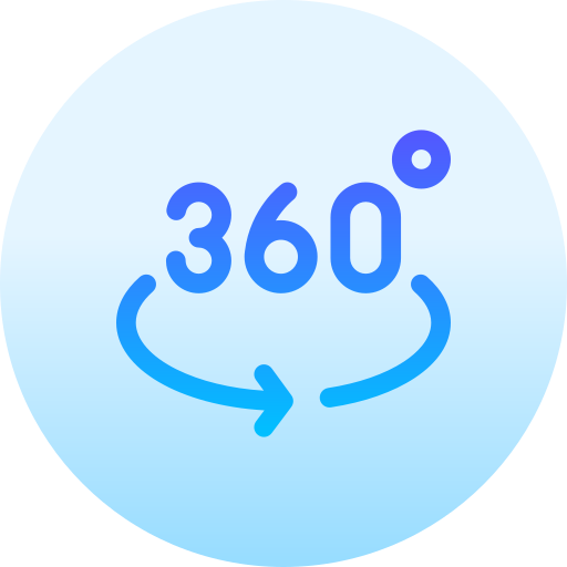 360 degrees Basic Gradient Circular icon