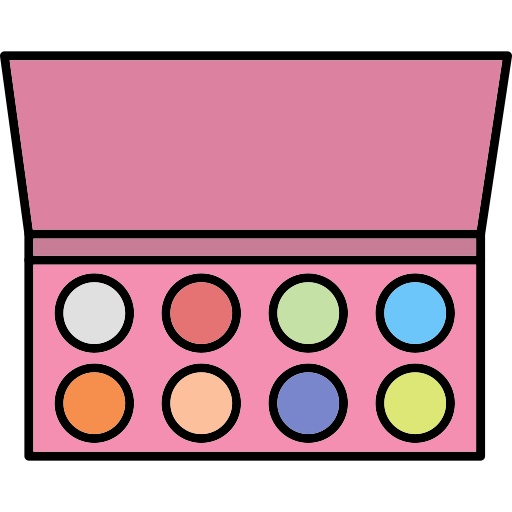 paleta de maquillaje Generic Thin Outline Color icono