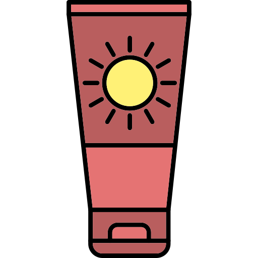 protector solar Generic Thin Outline Color icono