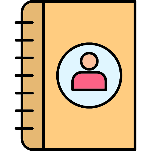 kontaktbuch Generic Thin Outline Color icon