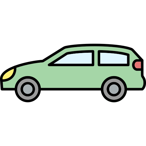 車 Generic Thin Outline Color icon