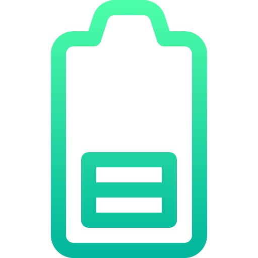 niski poziom baterii Basic Gradient Lineal color ikona