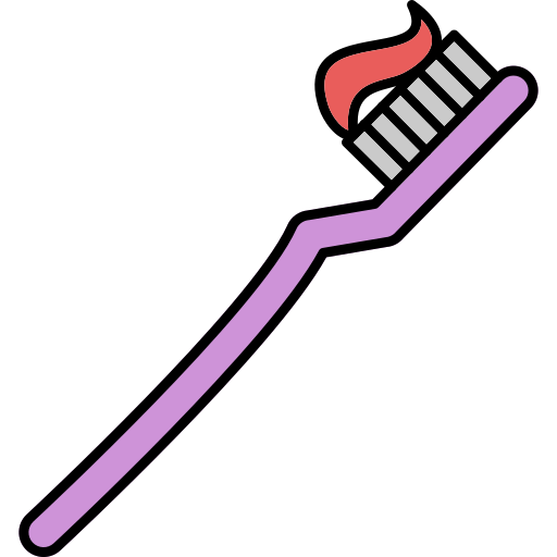 escova de dente Generic Thin Outline Color Ícone