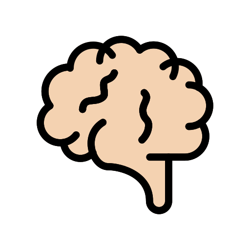 Human brain Vector Stall Lineal Color icon