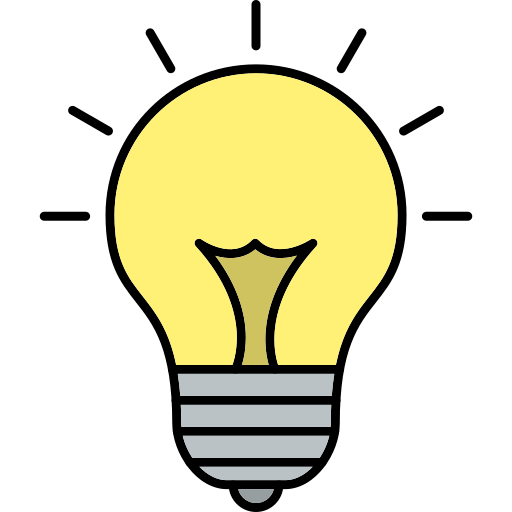Bulb Generic Thin Outline Color icon