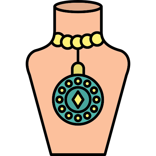 Necklace Generic Thin Outline Color icon