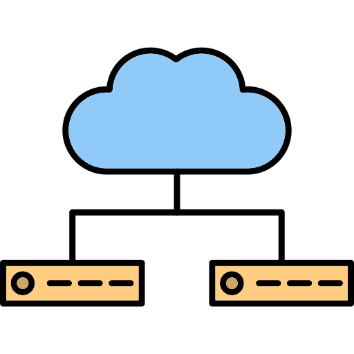 Cloud data Generic Thin Outline Color icon