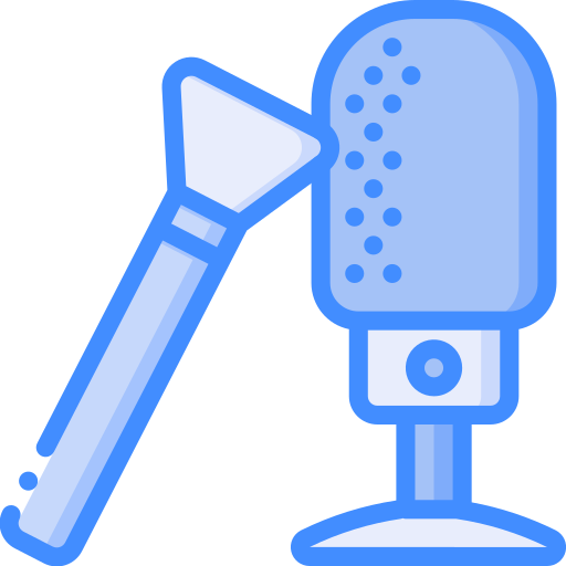 micrófono y cepillo Basic Miscellany Blue icono