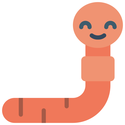 worm Basic Miscellany Flat icoon