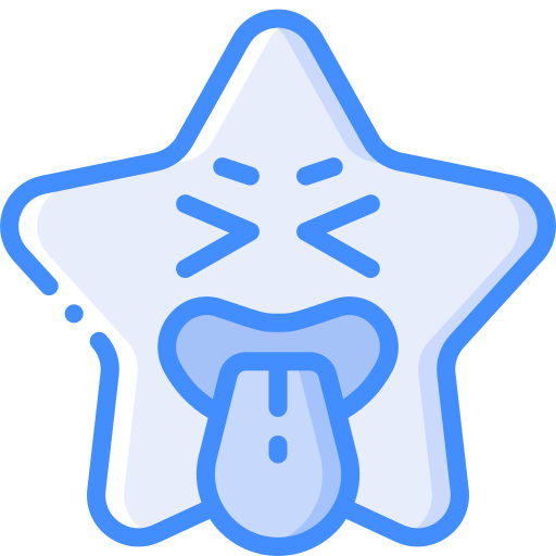 舌を出す Basic Miscellany Blue icon