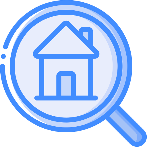 Magnifying glass Basic Miscellany Blue icon
