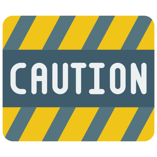 Caution Basic Miscellany Flat icon