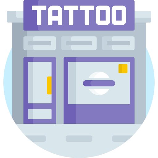 Tattoo parlor Detailed Flat Circular Flat icon