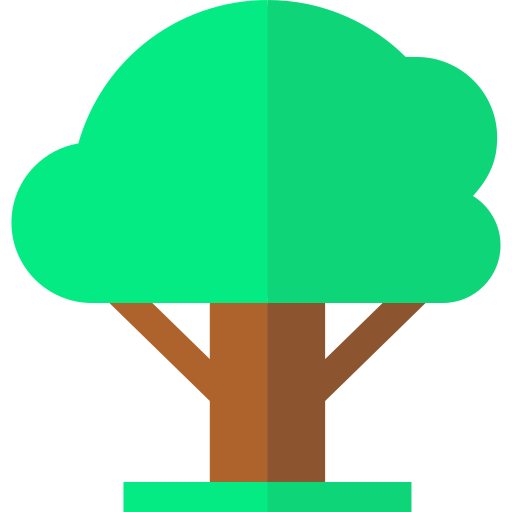 Árbol Basic Straight Flat icono