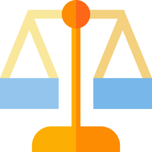 scala della giustizia Basic Straight Flat icona