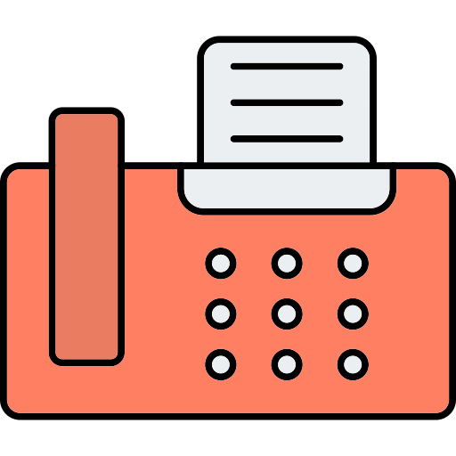 Fax machine Generic Thin Outline Color icon