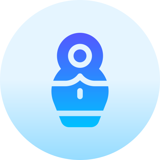 Matryoshka doll Basic Gradient Circular icon