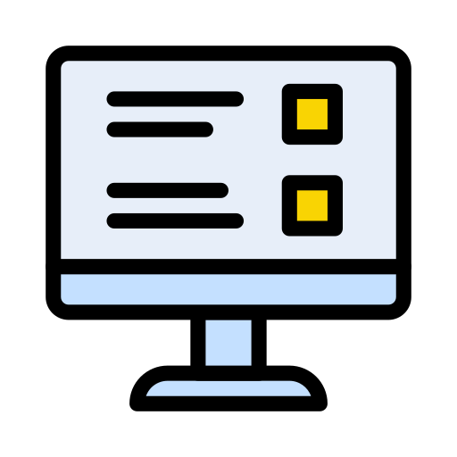 monitor Vector Stall Lineal Color icon