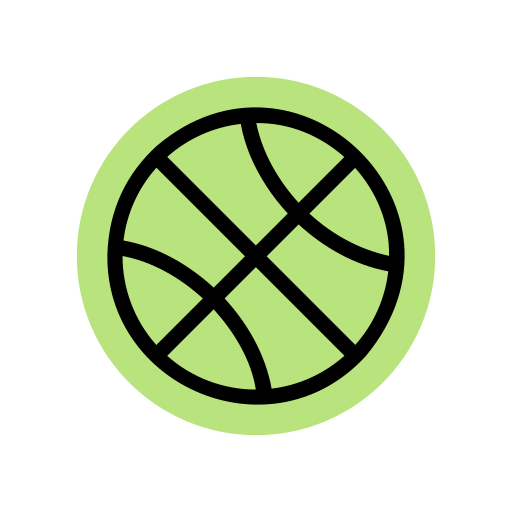pelota de baloncesto Generic Rounded Shapes icono
