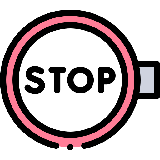Stop sign Detailed Rounded Lineal color icon