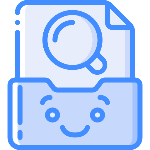Search Basic Miscellany Blue icon