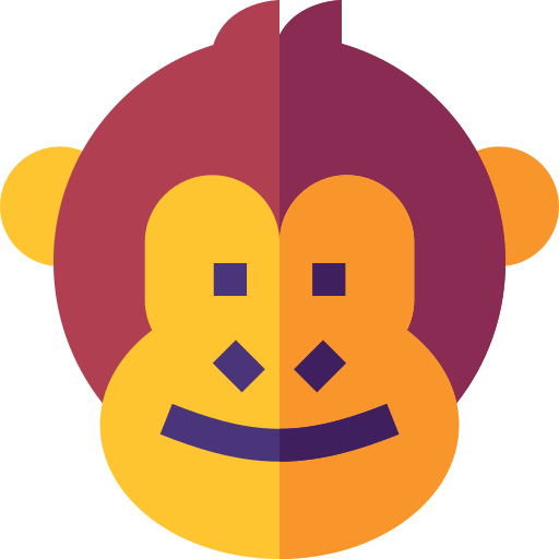 Monkey Basic Straight Flat icon
