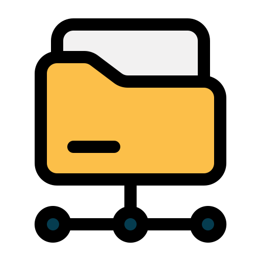 Folder network Generic Outline Color icon