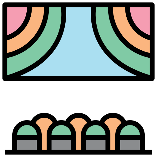 Театр Generic Outline Color иконка