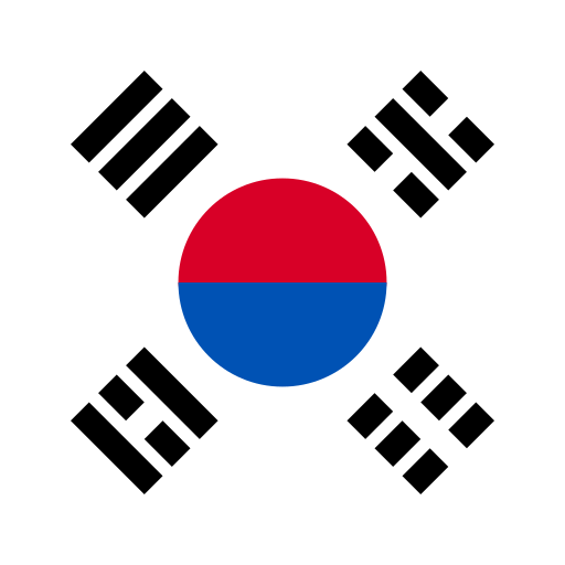 korea południowa Flags Square ikona