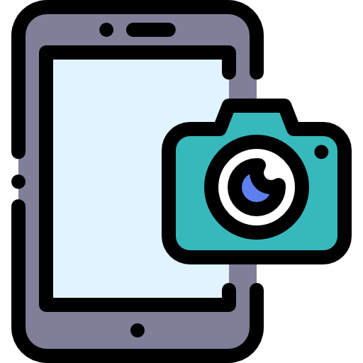 smartfon Detailed Rounded Lineal color ikona