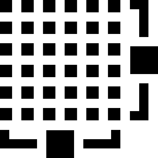 pixel Basic Straight Filled icono