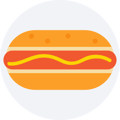 Hot dog Prosymbols Flat icon