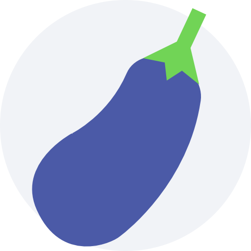 aubergine Prosymbols Flat icoon