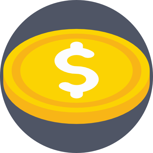 dólar Prosymbols Flat icono