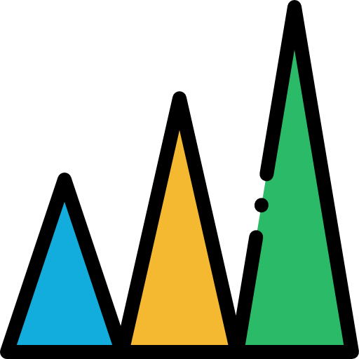 pyramidendiagramm Detailed Rounded Lineal color icon