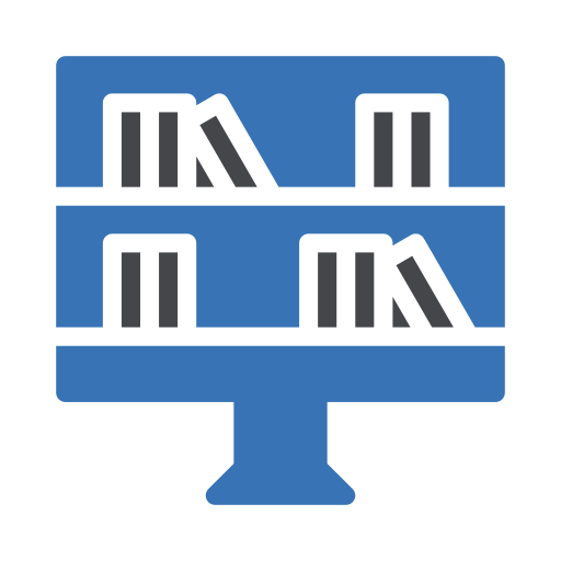 une bibliothèque Generic Blue Icône