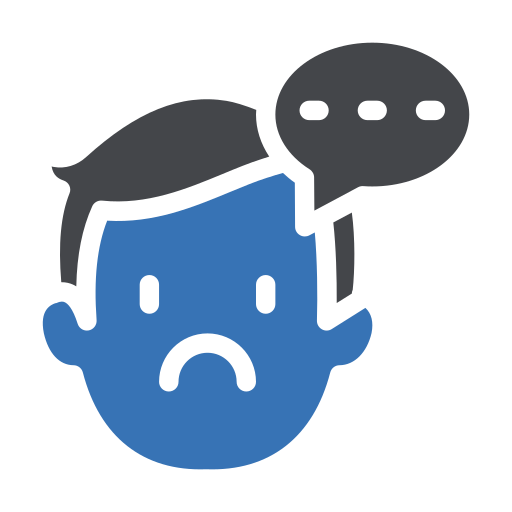 Bad feedback Generic Blue icon
