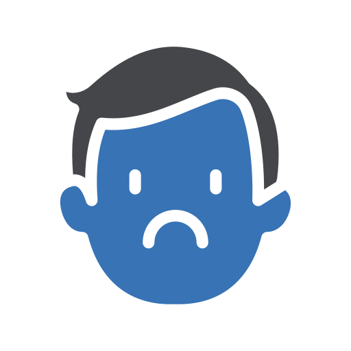 Dissatisfied Generic Blue icon