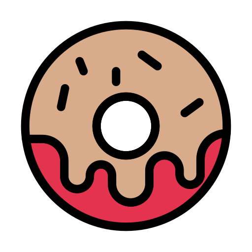 Donut Vector Stall Lineal Color icon