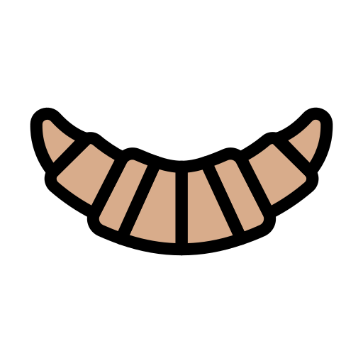 Croissant Vector Stall Lineal Color icon