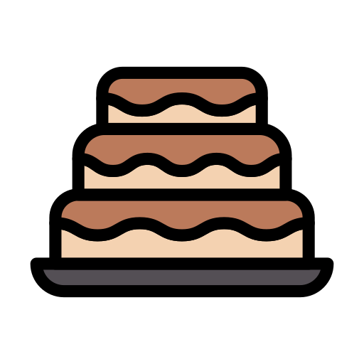 Cake Vector Stall Lineal Color icon