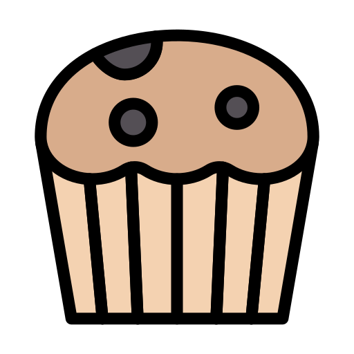 Cupcake Vector Stall Lineal Color icon