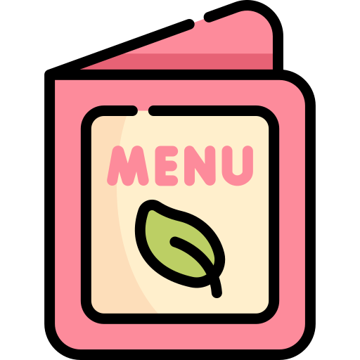 menu Kawaii Lineal color ikona
