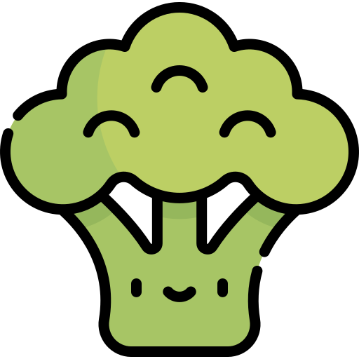 brokuły Kawaii Lineal color ikona