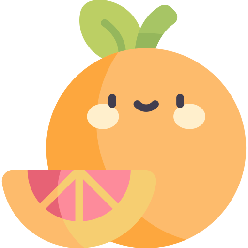 grapefruit Kawaii Flat icon
