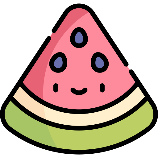 wassermelone Kawaii Lineal color icon