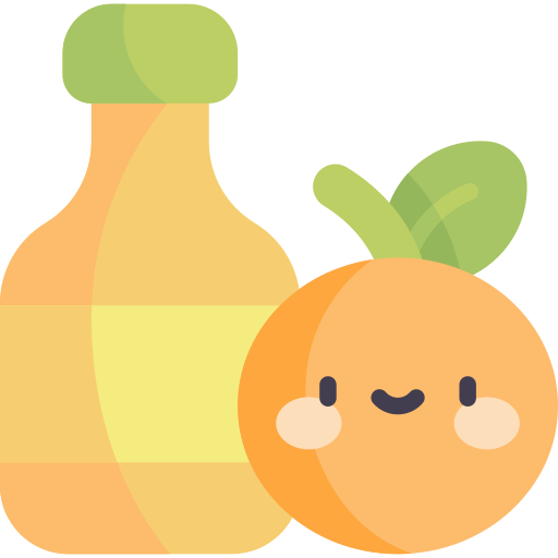 Orange juice Kawaii Flat icon